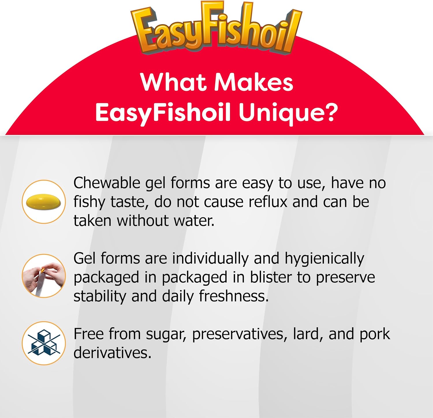 کپسول روغن ماهی امگا ۳، EasyFishoil، مدل EasyFishoil Focus، 30 بسته، طعم پرتقال