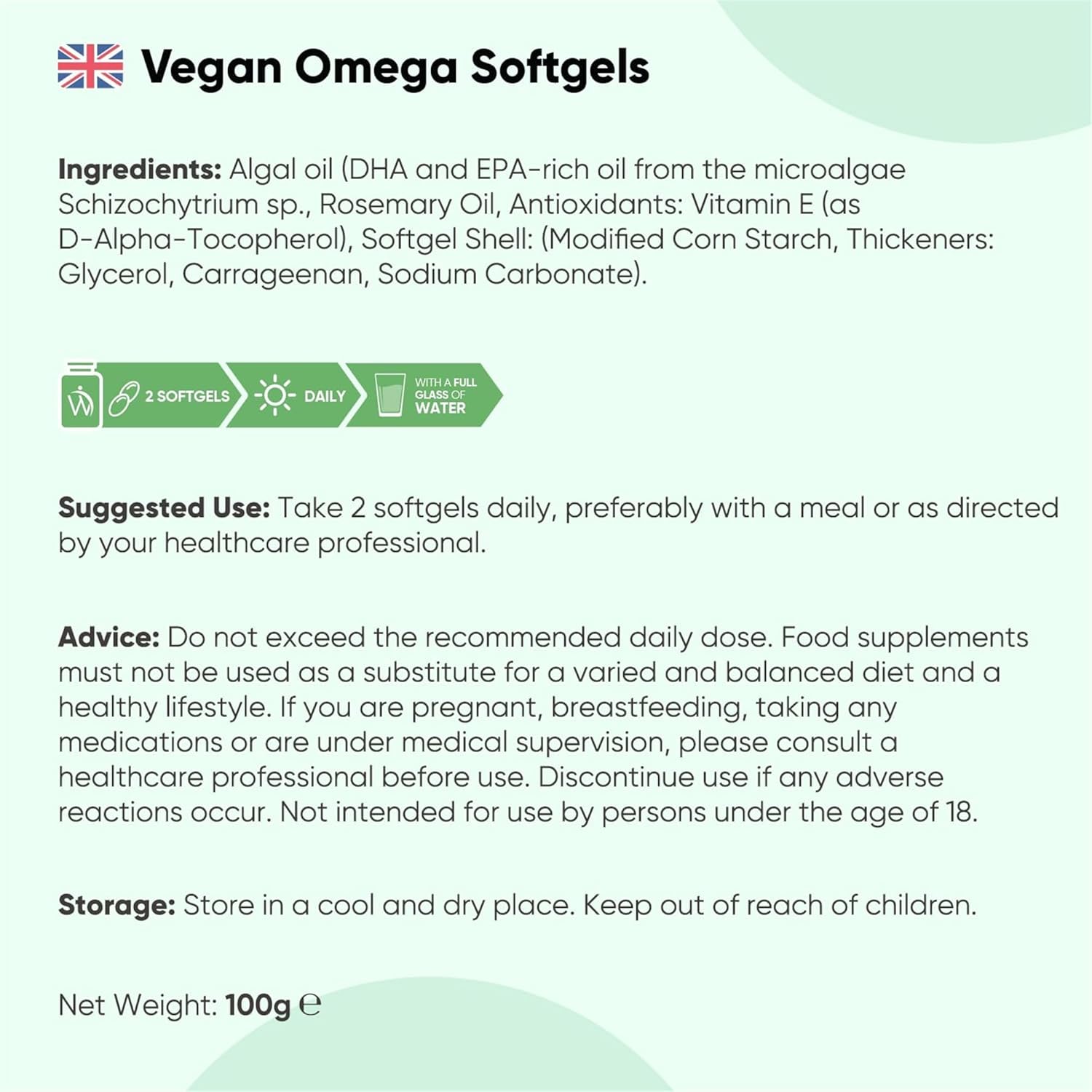 مکمل وگان امگا ۳ روغن جلبک، WeightWorld، 90 سافت‌ژل