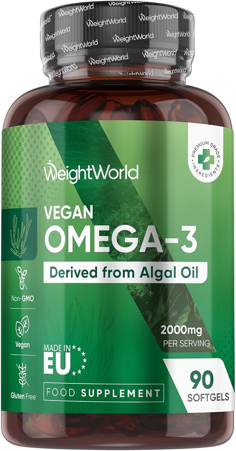 مکمل وگان امگا ۳ روغن جلبک، WeightWorld، 90 سافت‌ژل