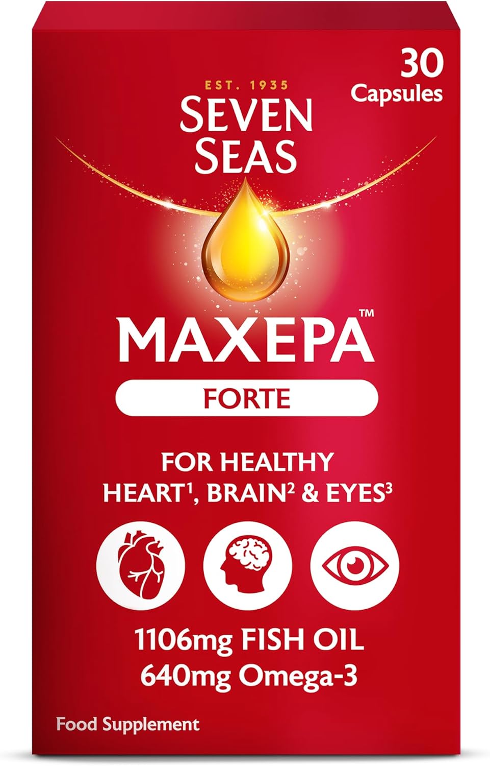کپسول روغن ماهی امگا ۳، Seven Seas Maxepa، 30 کپسول