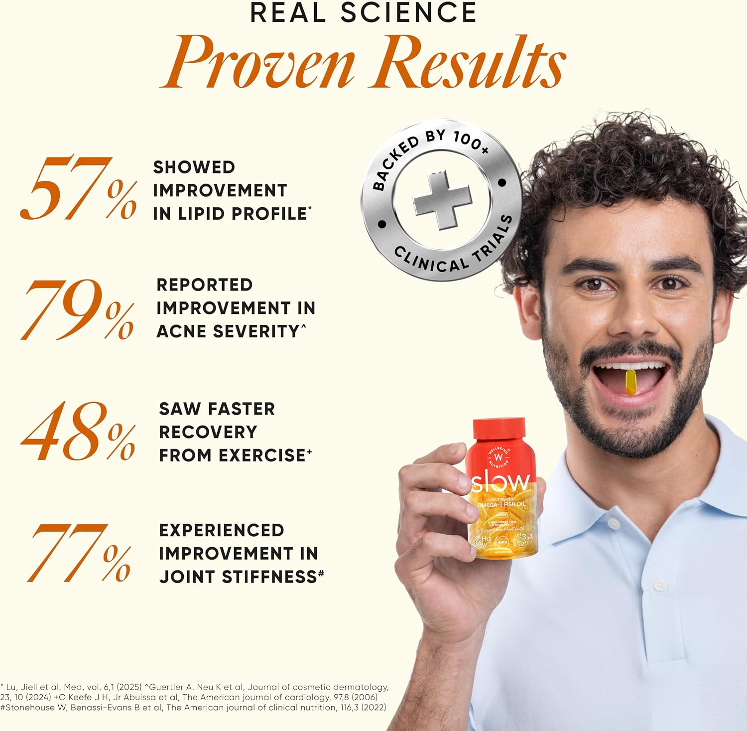کپسول روغن ماهی امگا ۳، Wellbeing Nutrition، EPA 720 میلی‌گرم و DHA 500 میلی‌گرم، 60 کپسول