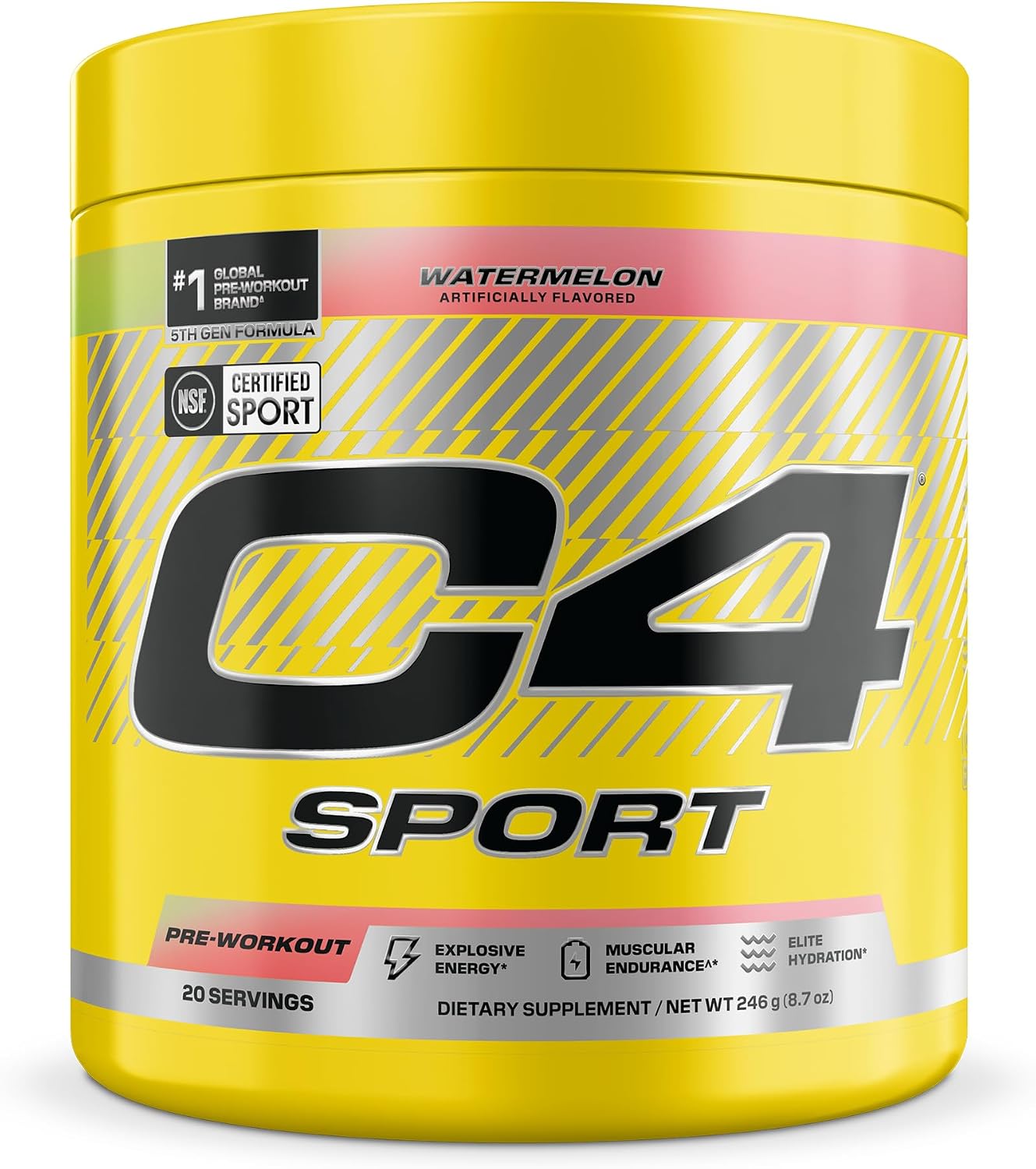 پودر مکمل قبل از تمرین C4 Cellucor C4 Sport، طعم هندوانه، 20 وعده