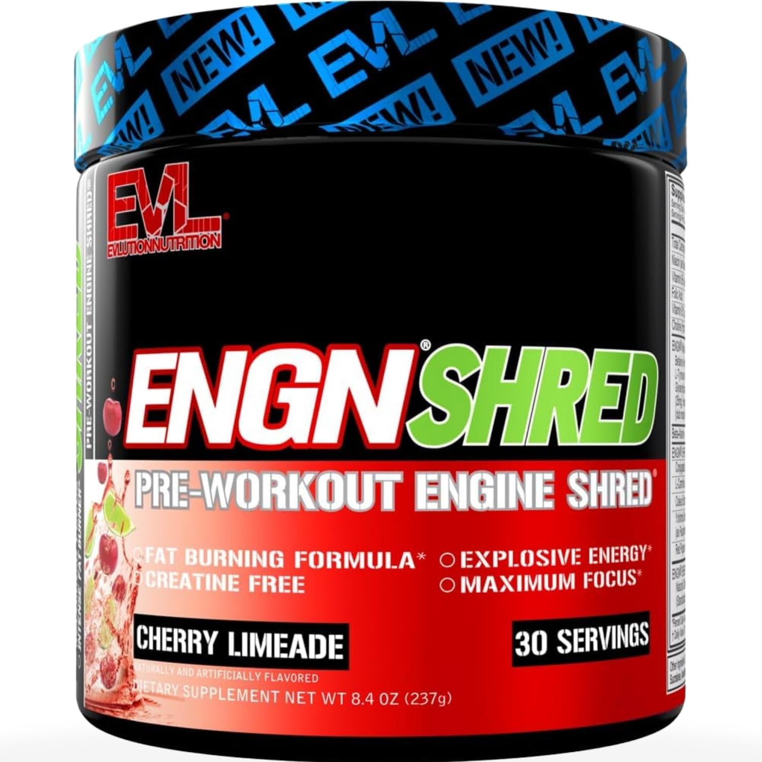پودر مکمل قبل از تمرین اولوشن ENGN Shred، طعم چری لیموناد، 30 وعده