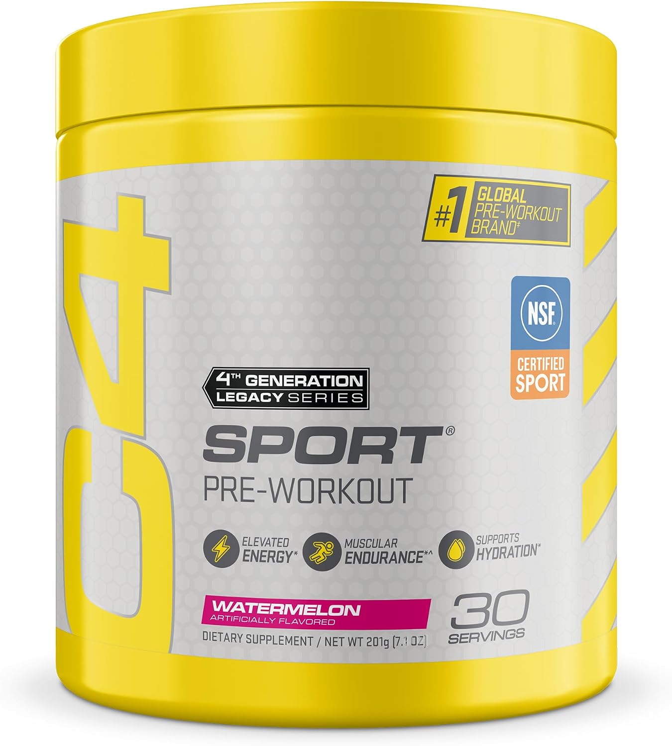 پودر مکمل قبل از تمرین C4 Cellucor C4 Sport، طعم هندوانه، 30 وعده