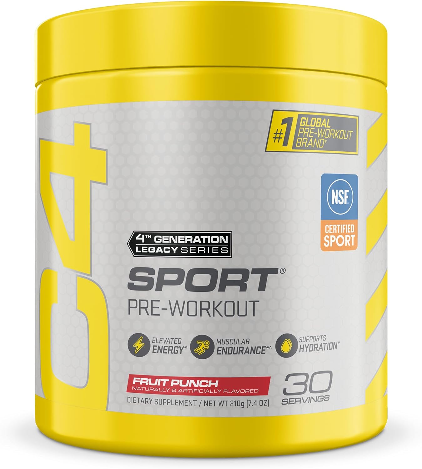 پودر مکمل قبل از تمرین C4 Cellucor C4 Sport، طعم فروت پانچ، 30 وعده
