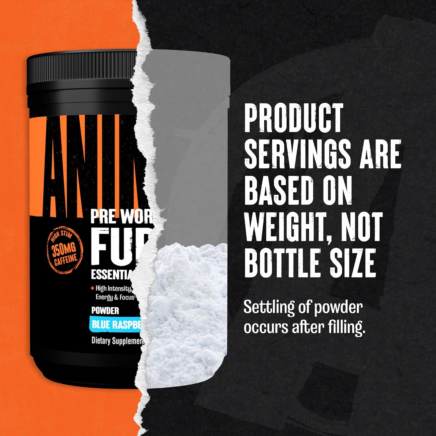 پودر مکمل قبل از تمرین انیمال Pre – Workout Fury Essentials Blue، طعم تمشک آبی، 498.95 گرم