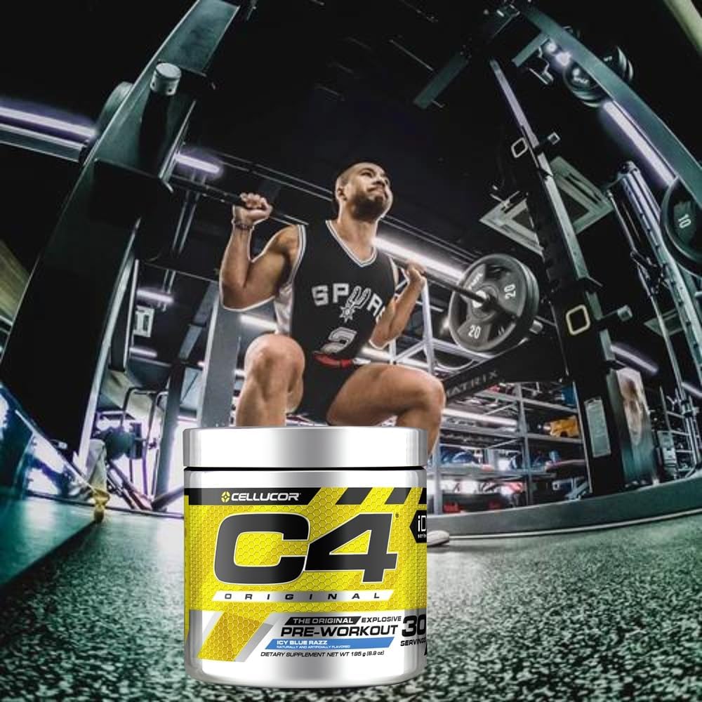 پودر مکمل قبل از تمرین سلکور C4 اورجینال، طعم تمشک آبی یخی، 30 وعده