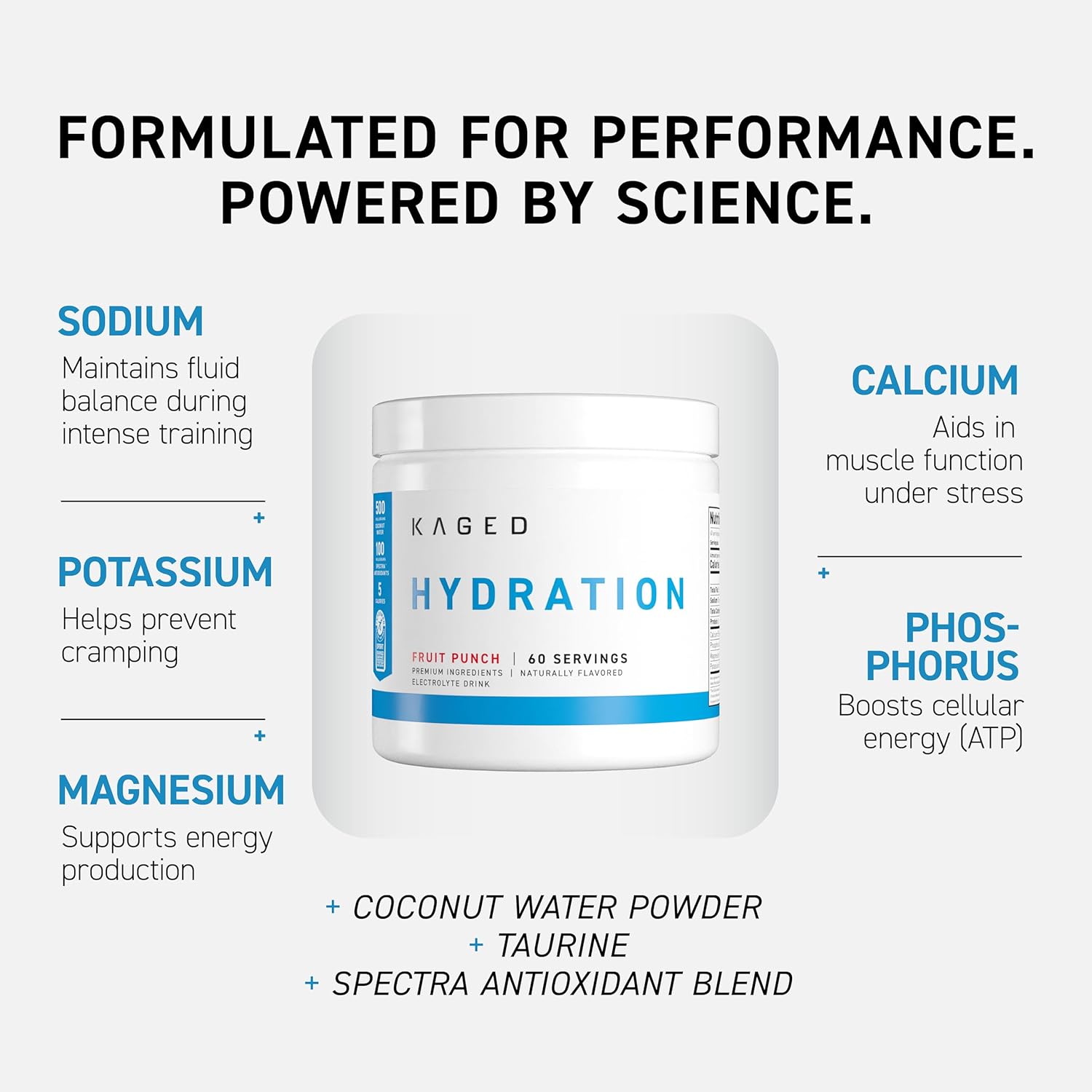 پودر مکمل قبل از تمرین کیجد Muscle Electrolytes، طعم لیموناد صورتی، 60 وعده
