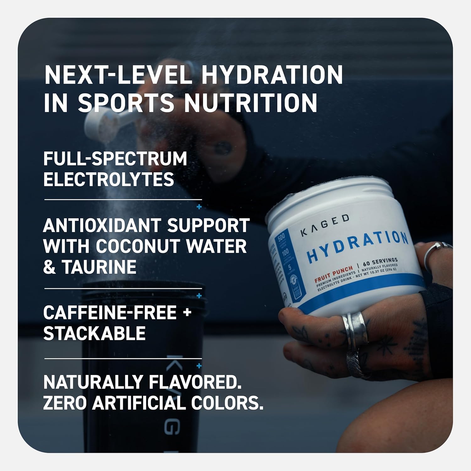 پودر مکمل قبل از تمرین کیجد Muscle Electrolytes، طعم لیموناد صورتی، 60 وعده