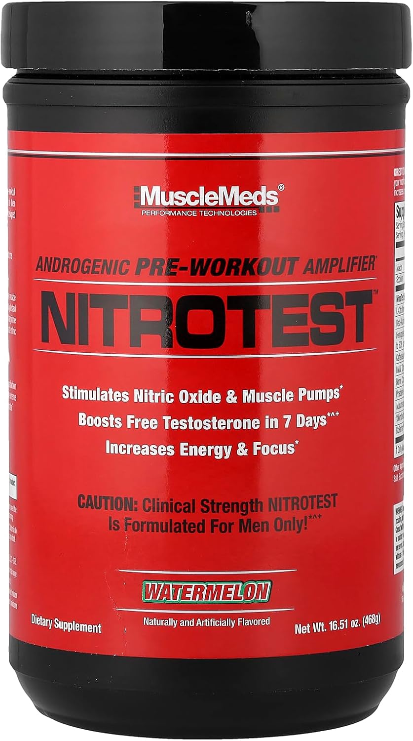 پودر مکمل قبل از تمرین ماسل‌مدز Nitrotest، طعم هندوانه، 30 وعده