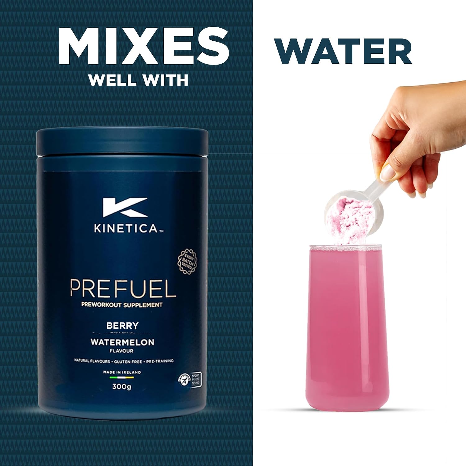 پودر مکمل قبل از تمرین کینتیکا پری‌فیول، طعم بری، 30 وعده