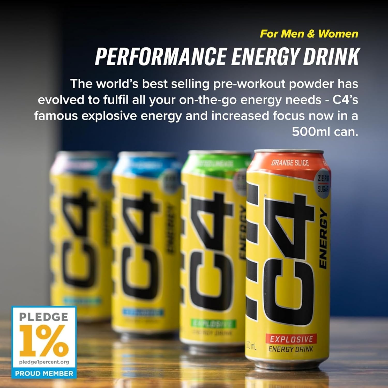 نوشیدنی انرژی‌زای ورزشی سلکور C4 Explosive Carbonated، 160 میلی‌گرم کافئین