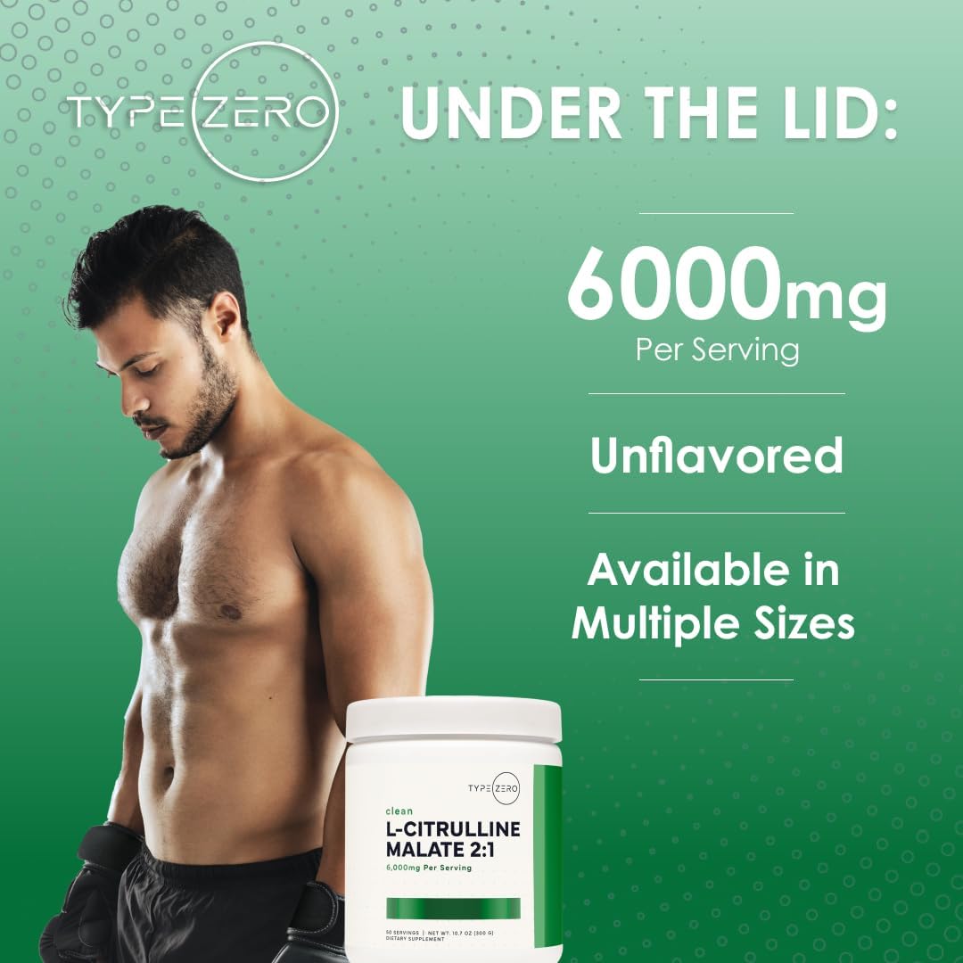 پودر مکمل قبل از تمرین تایپ زیرو L – Citrulline Malate 2: 1 6X (6000mg، بدون طعم، 303.91 گرم