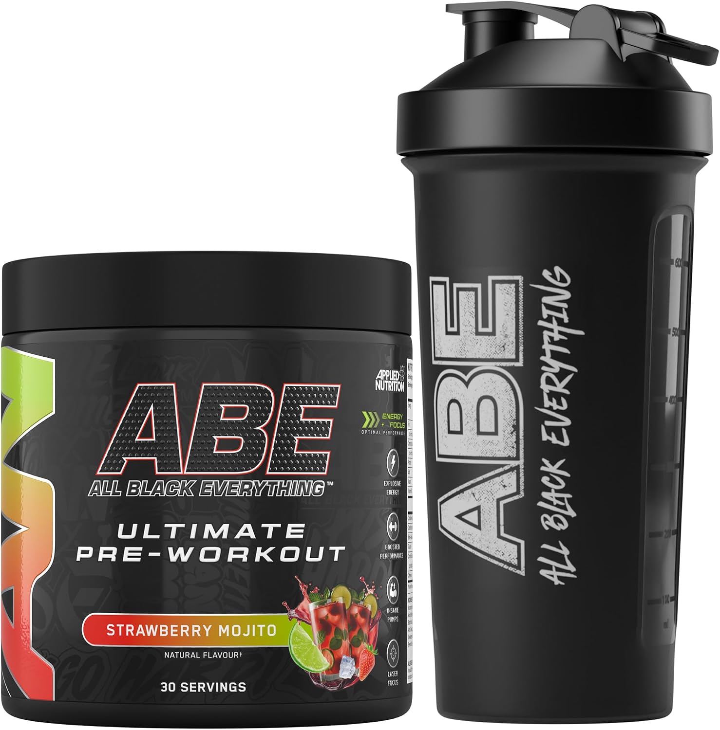 پودر مکمل قبل از تمرین اپلاید نوتریشن Bundle ABE، طعم توت‌فرنگی، 315 گرم