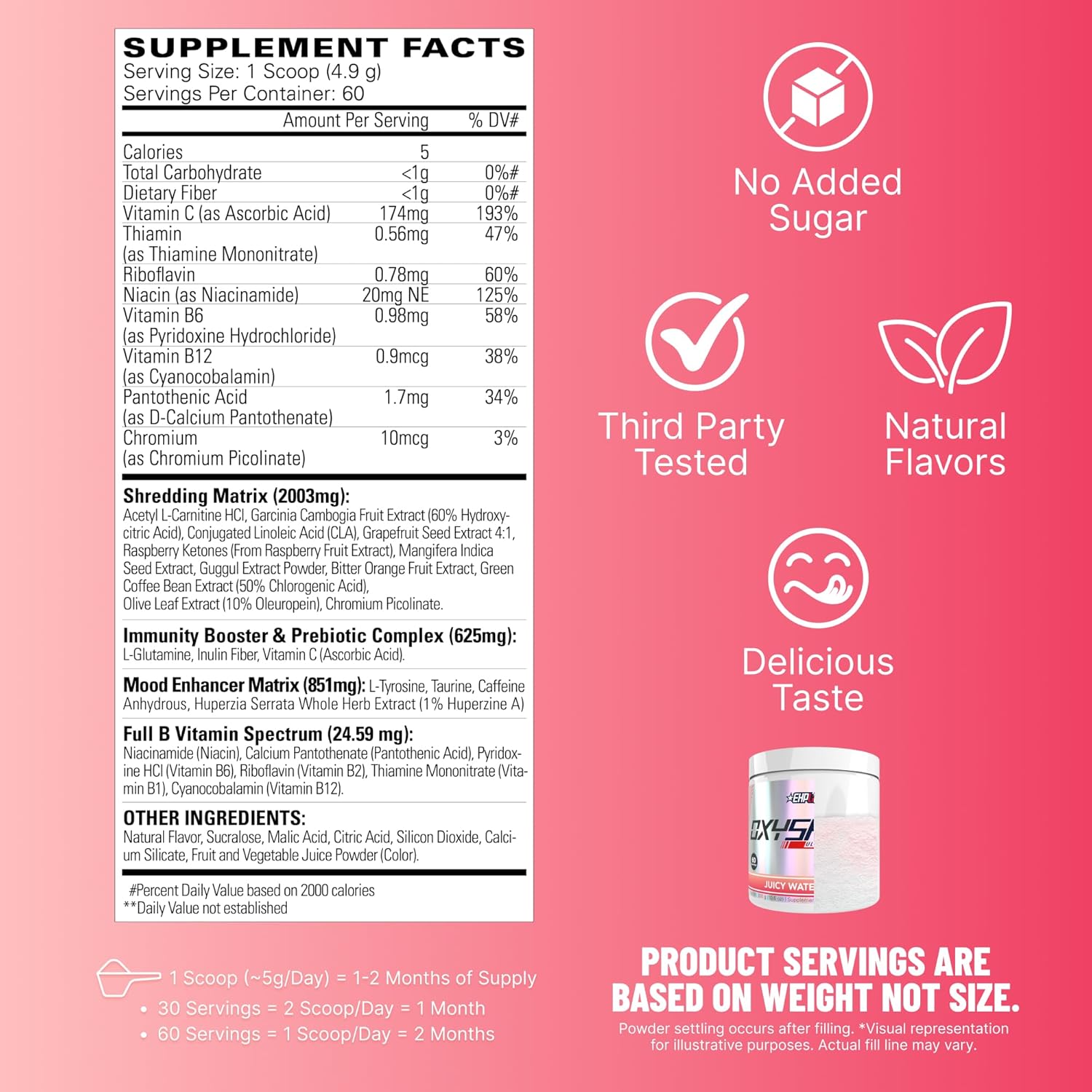 پودر مکمل قبل از تمرین ای‌اچ‌پی لبز OxyShred Thermogenic Fat Burner by، طعم هندوانه، 60 وعده