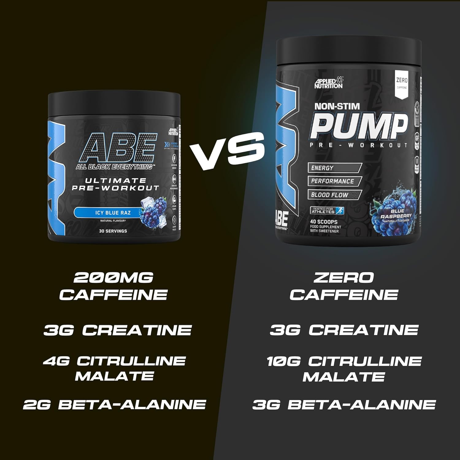 پودر مکمل قبل از تمرین اپلاید نوتریشن ABE Pump Stim Free، طعم تایگرز بلاد، 500 گرم