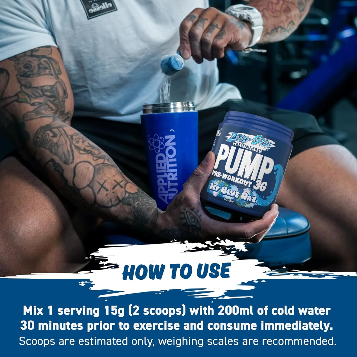 مکمل قبل از تمرین بدون کافئین اپلاید نوتریشن Pump Zero، 25 وعده