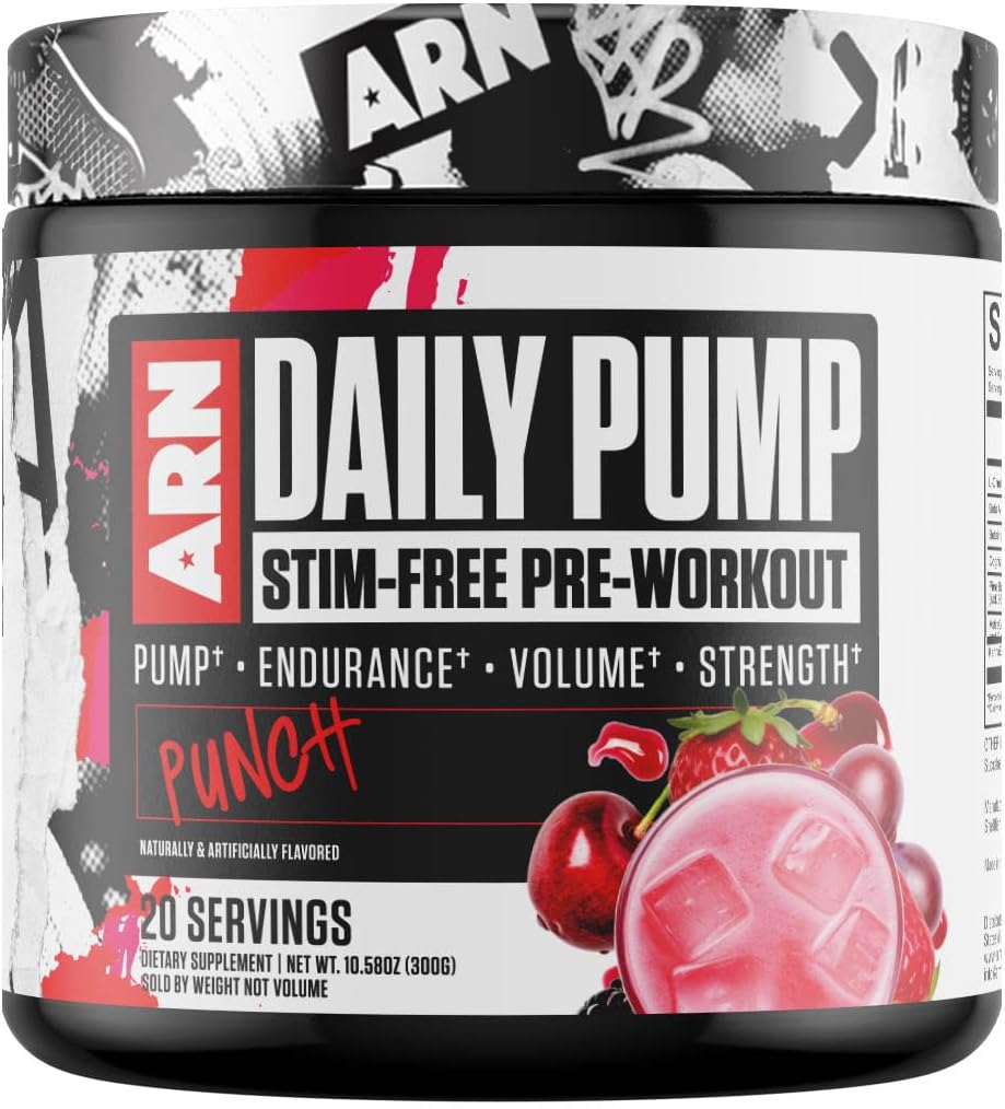 مکمل قبل از تمرین بدون کافئین آرمز ریس نوتریشن ARN | Daily Pump STIM – Free، 20 وعده