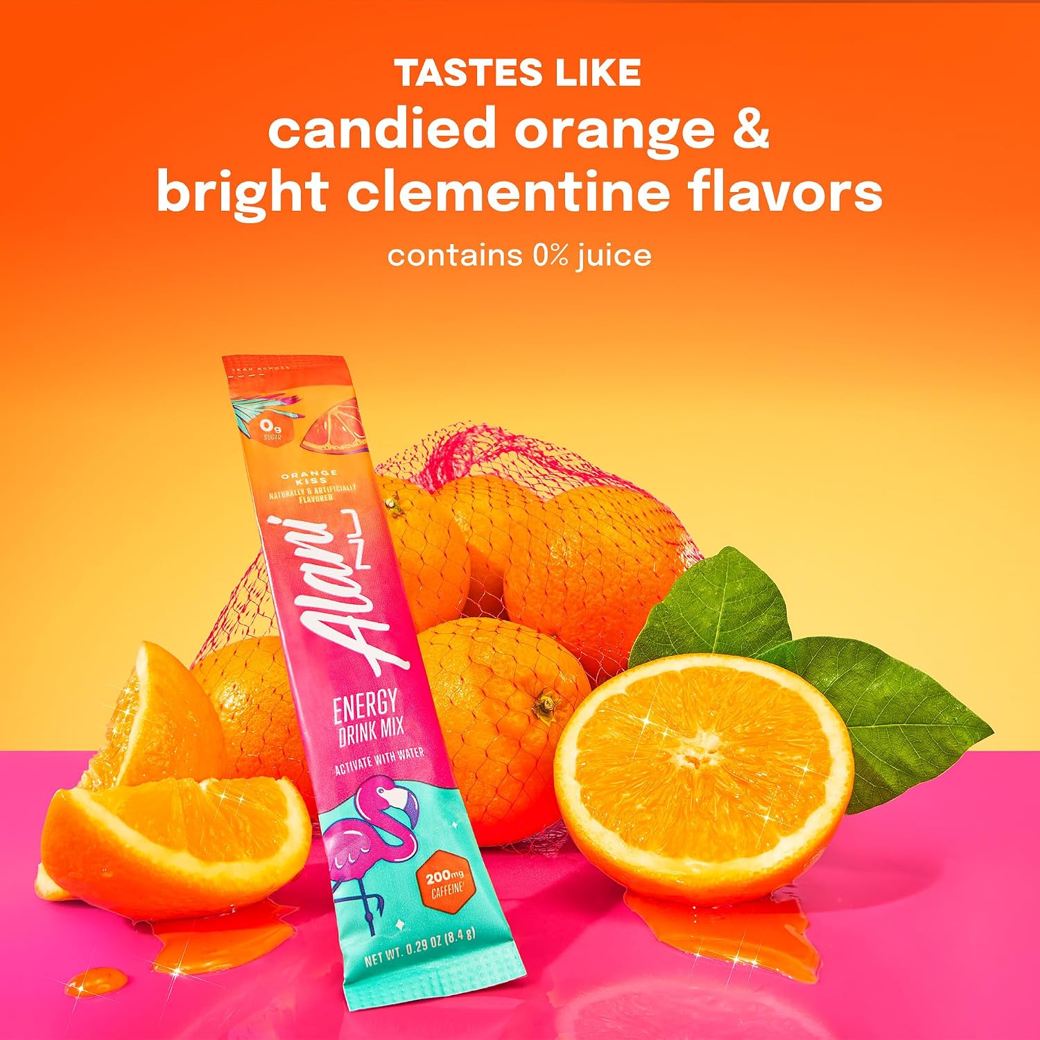 نوشیدنی انرژی‌زای ورزشی آلانی نو ORANGE KISS انرژی Sticks، طعم پرتقال، 118 گرم