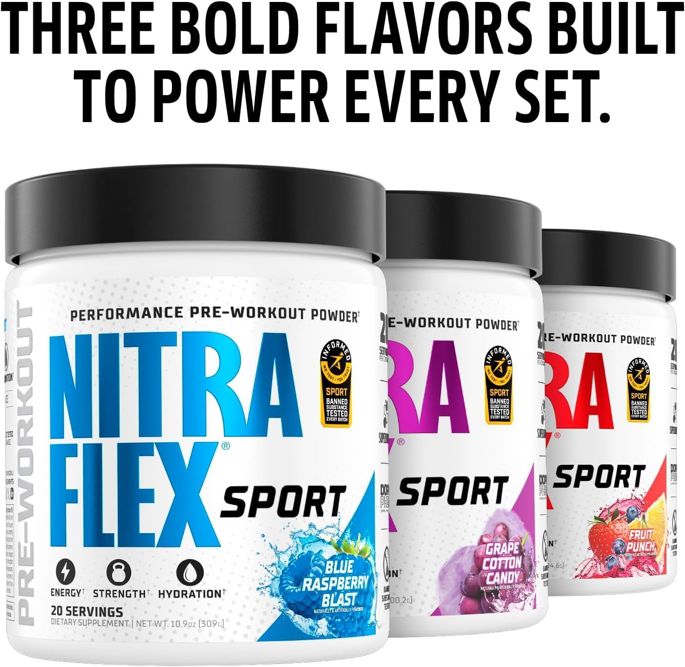 پودر مکمل قبل از تمرین گت اسپورت GAT Nitraflex، طعم انگور، 20 وعده
