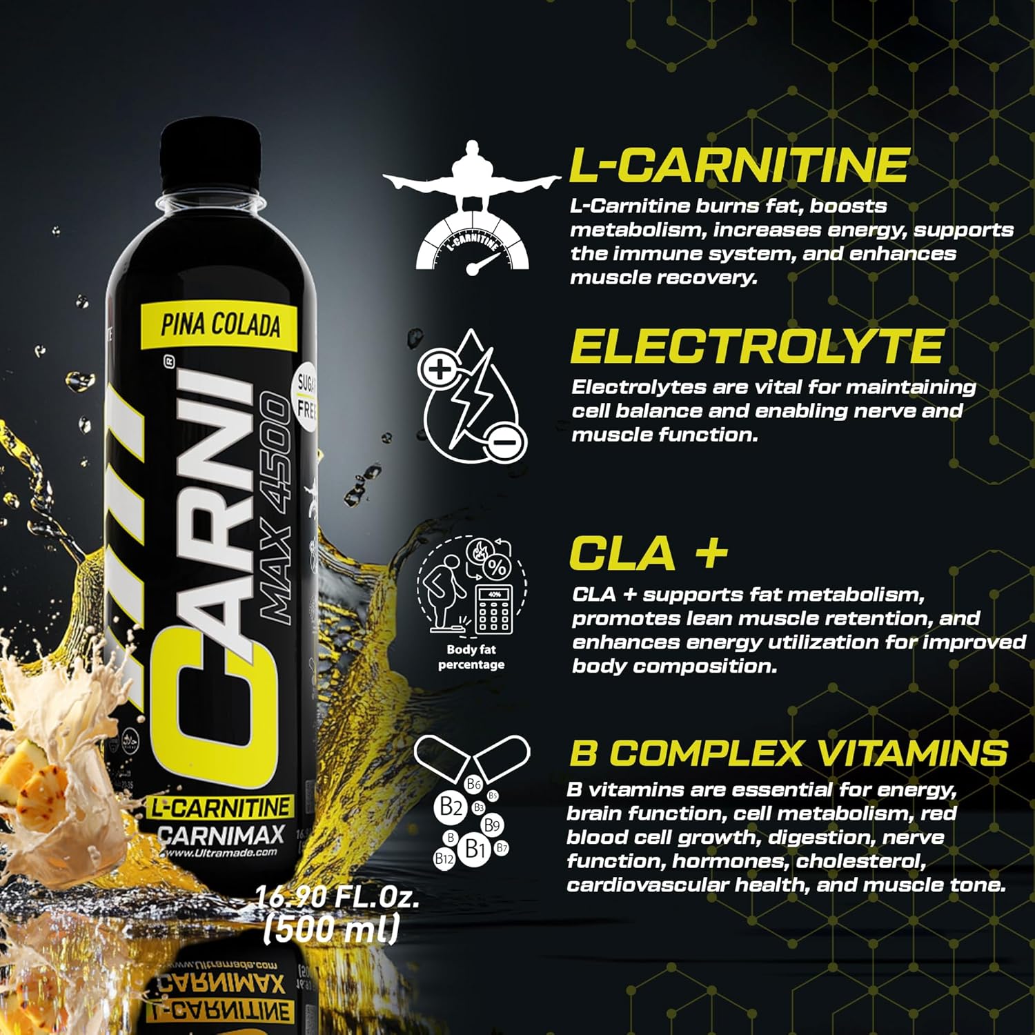پودر مکمل قبل از تمرین C5 CARNIMAX L – Carnitine، طعم کولا، 6.58 کیلوگرم