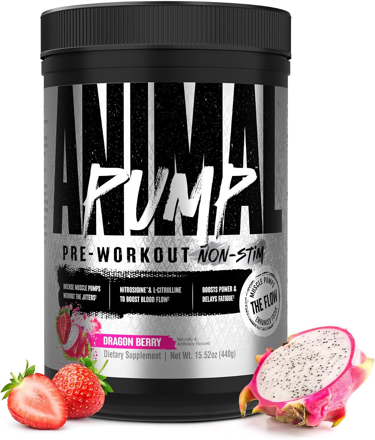 پودر مکمل قبل از تمرین انیمال Pump Dragon Berry، طعم بری، 440 گرم