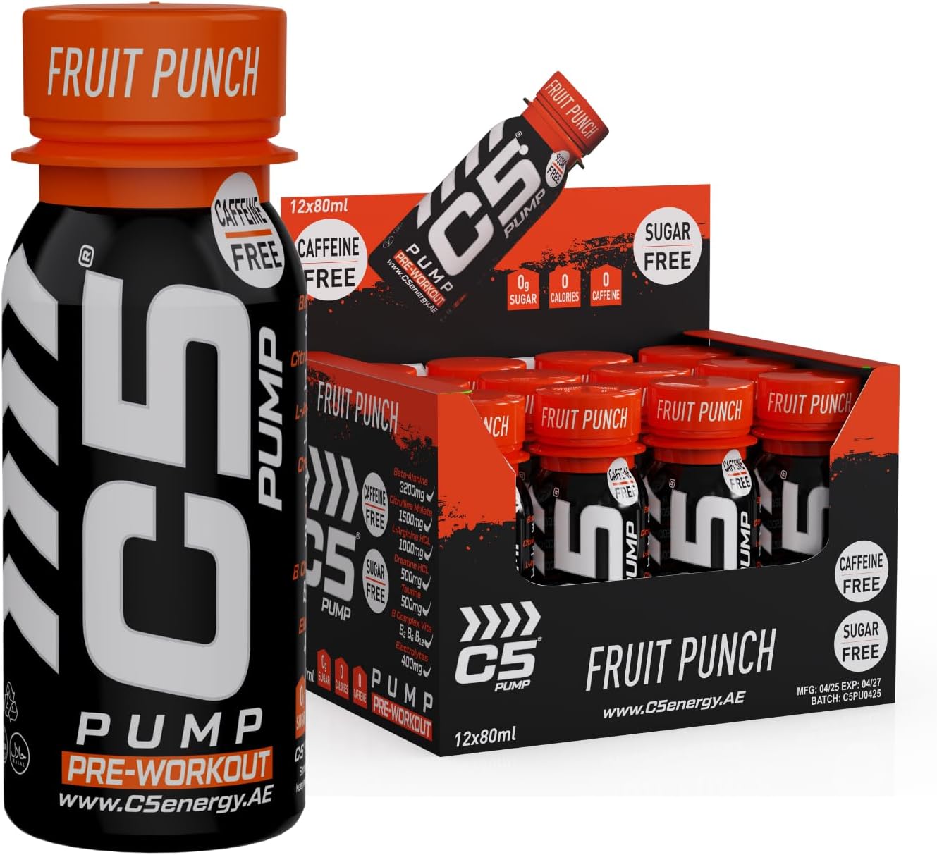 نوشیدنی انرژی‌زای ورزشی C5 PUMP Shot، طعم فروت پانچ، 100 گرم