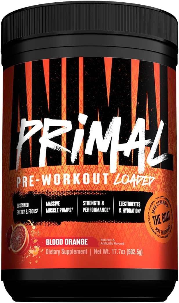 پودر مکمل قبل از تمرین انیمال Primal، طعم پرتقال، 501.79 گرم