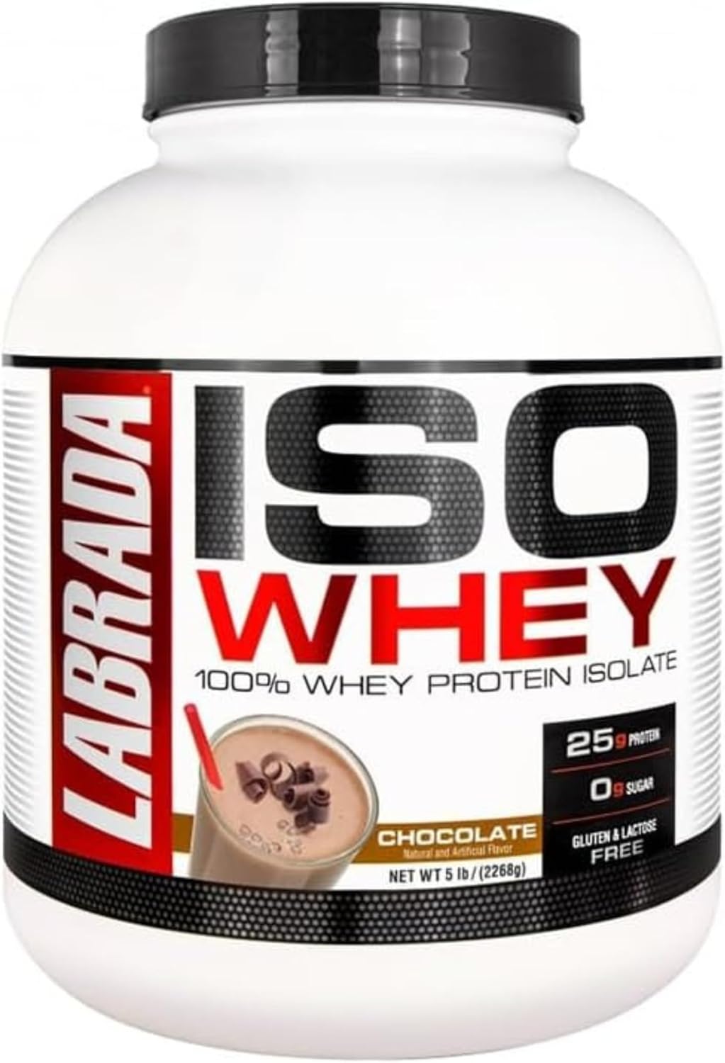 پودر پروتئین وی ایزوله لابرادا مدل ISO Lean Pro، ۲٫۲۷ کیلوگرم، طعم شکلاتی، بدون شکر