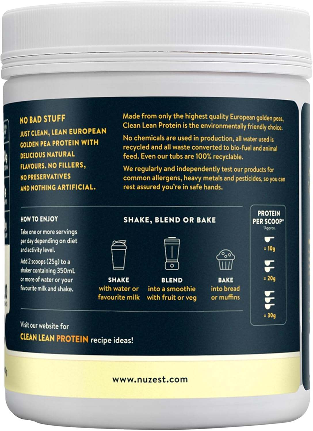 پودر پروتئین نیوزست مدل Clean Lean Protein، ۵۰۰ گرم، طعم وانیل ملایم، بدون گلوتن