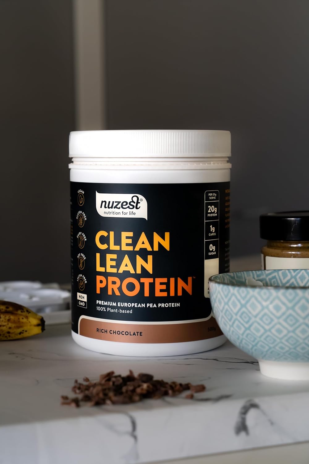 پودر پروتئین نیوزست مدل Clean Lean Protein، ۵۰۰ گرم، طعم شکلات غلیظ، بدون گلوتن
