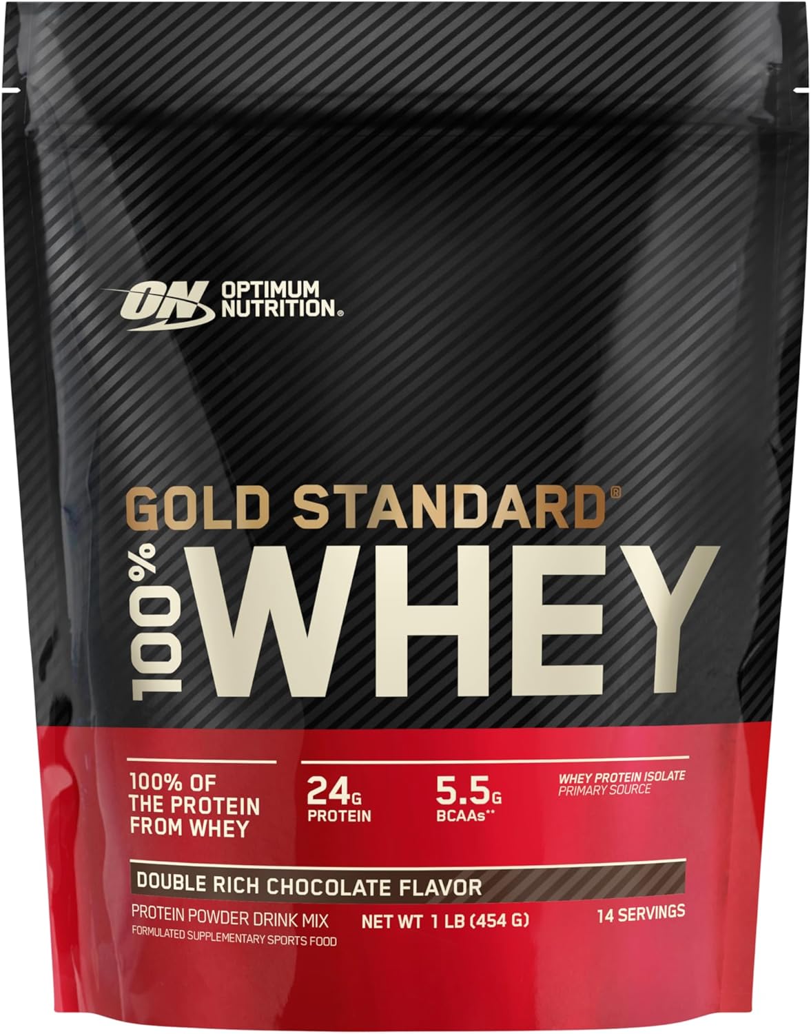 پودر پروتئین وی اپتیموم نوتریشن مدل Gold Standard 100% Whey، ۱ پوند و طعم شکلات غلیظ