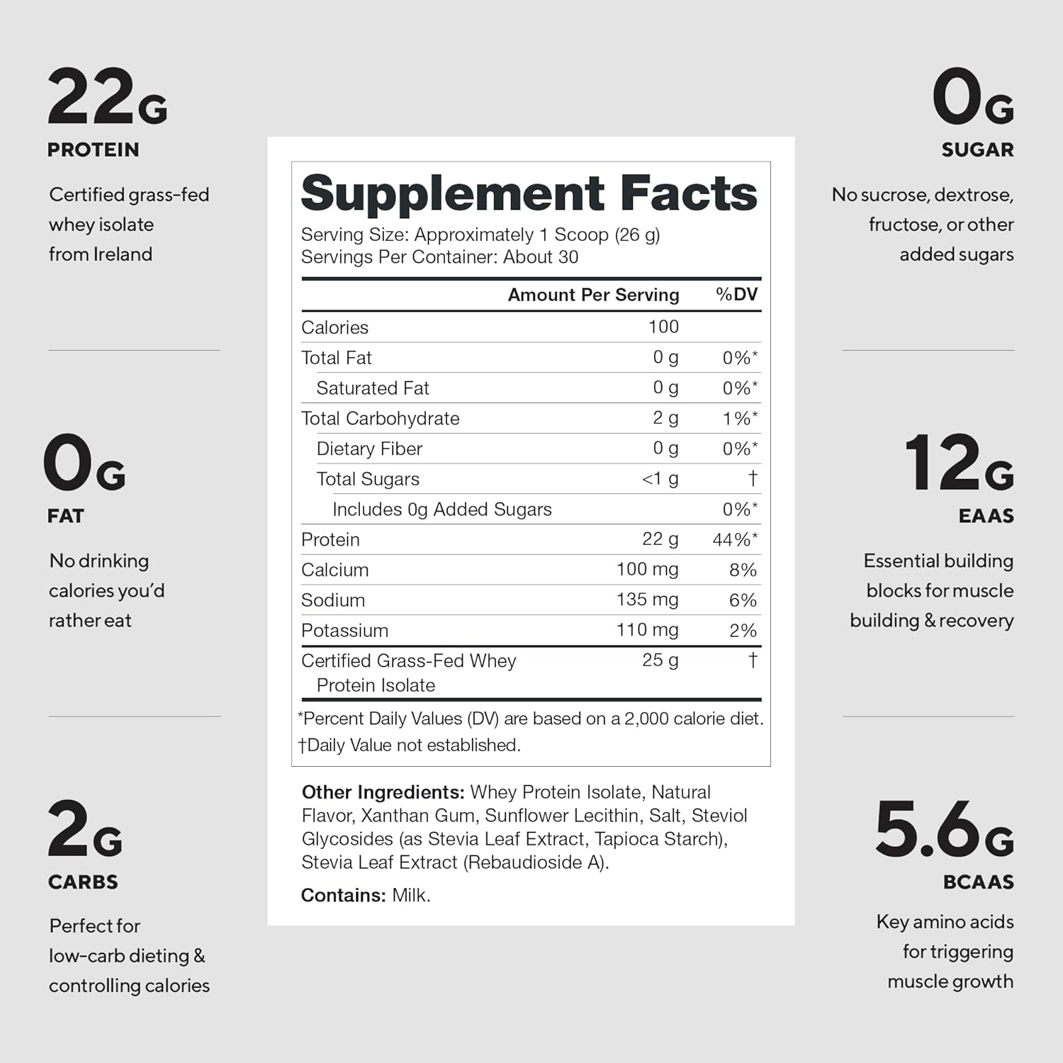 پودر پروتئین وی ایزوله لژیون مدل Whey+، ۳۰ سروینگ، طعم وانیل فرانسوی، بدون شکر