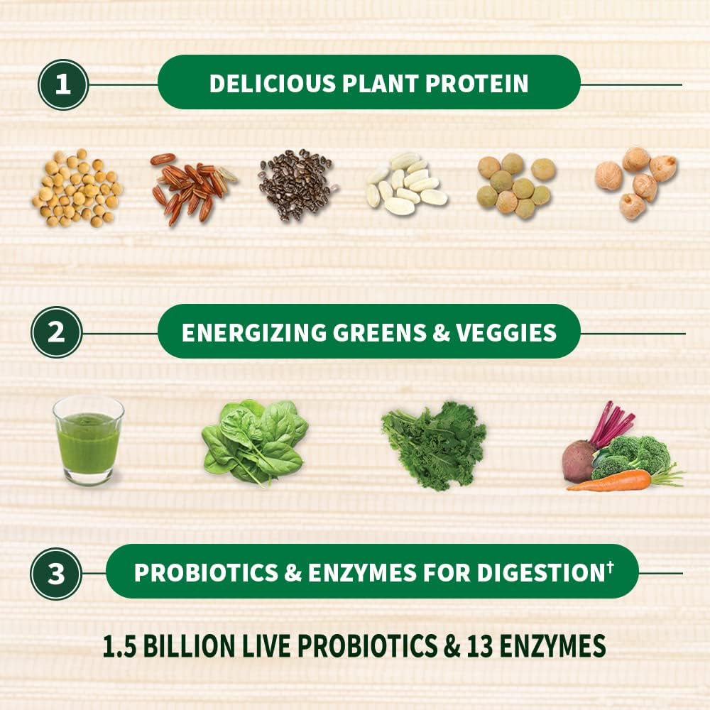 پودر پروتئین گیاهی گاردن آو لایف مدل Raw Organic Protein، ۲۰ سروینگ، طعم شکلاتی، کربوهیدرات کم