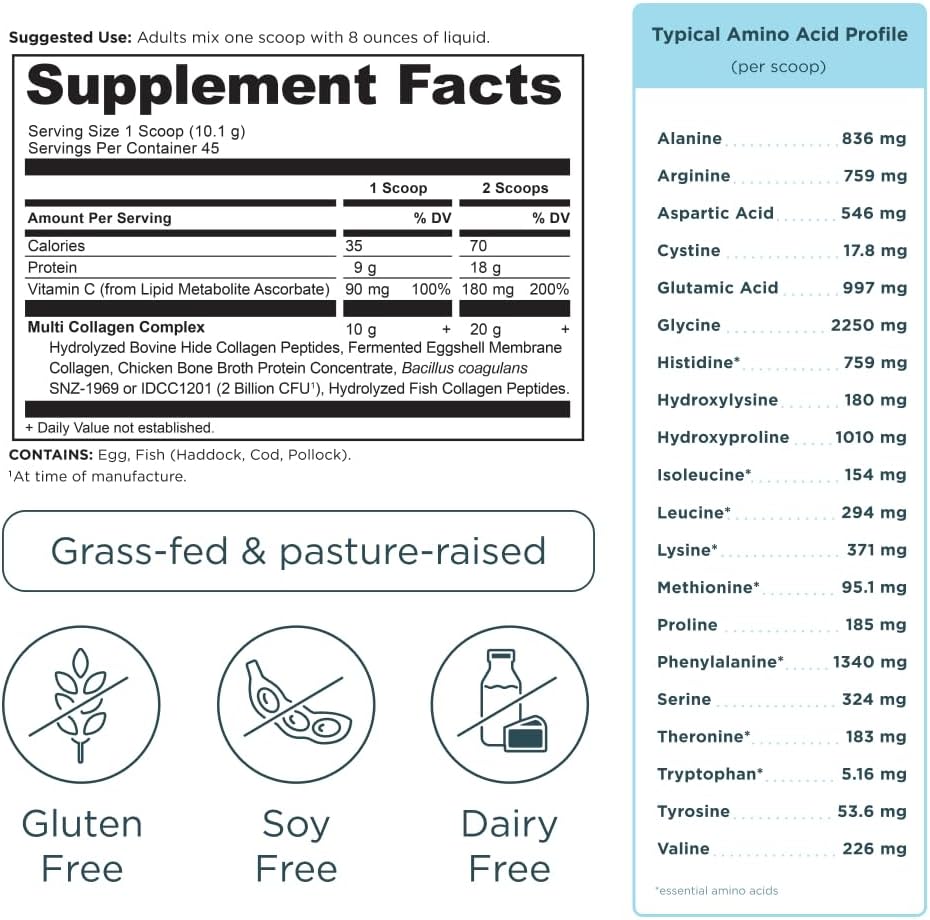 پودر کلاژن انشنت نوتریشن مدل Multi Collagen Protein، ۴۵۴٫۵ گرم