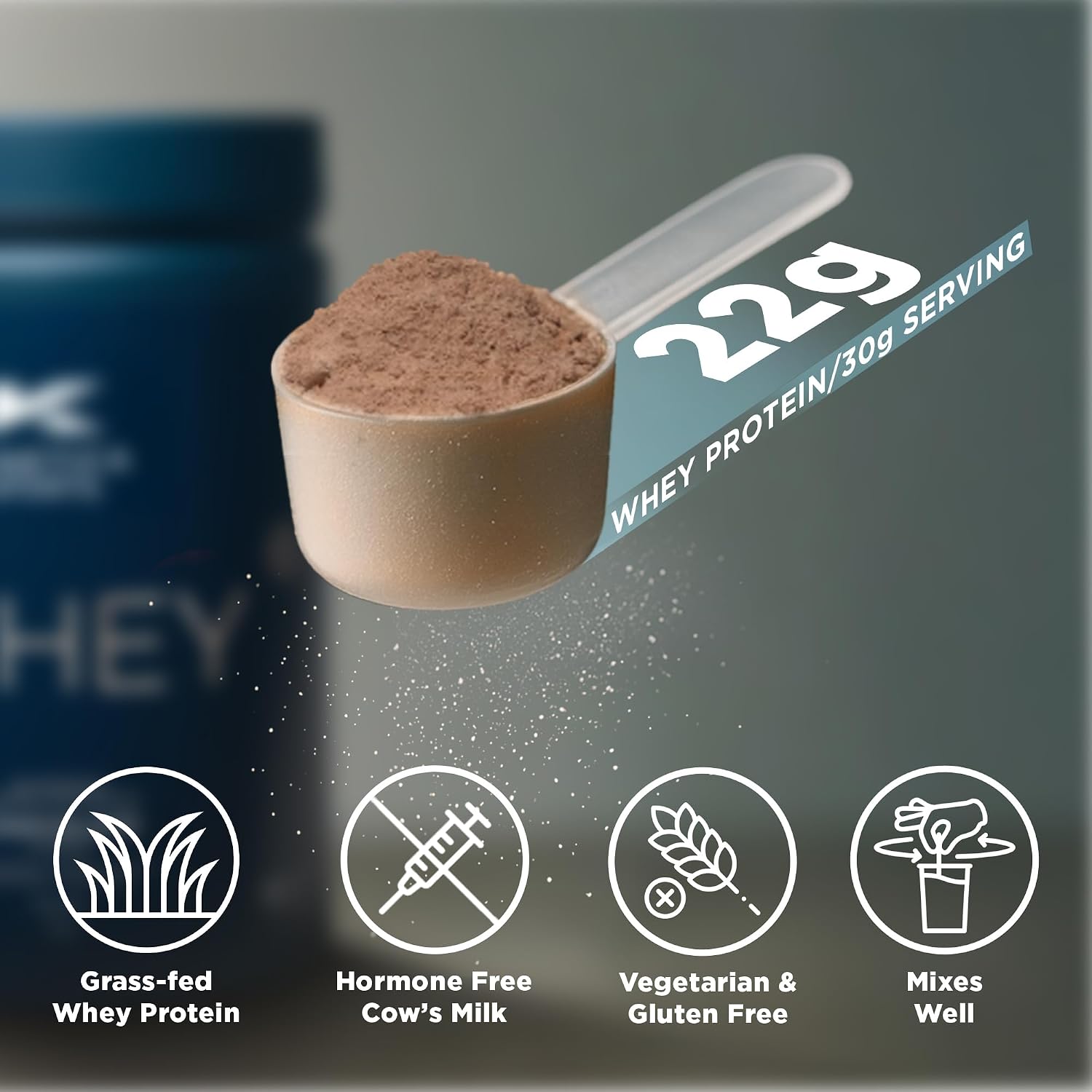 پودر پروتئین وی کینتیکا مدل Sports Whey، ۲۳ گرم پروتئین، بدون شکر افزوده، ۱ کیلوگرم و طعم شکلات