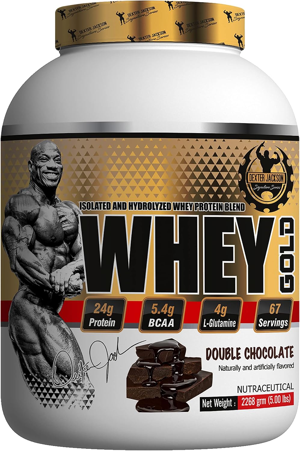پودر پروتئین وی دکستر جکسون مدل Whey Gold، ۵ پوند و طعم شکلات