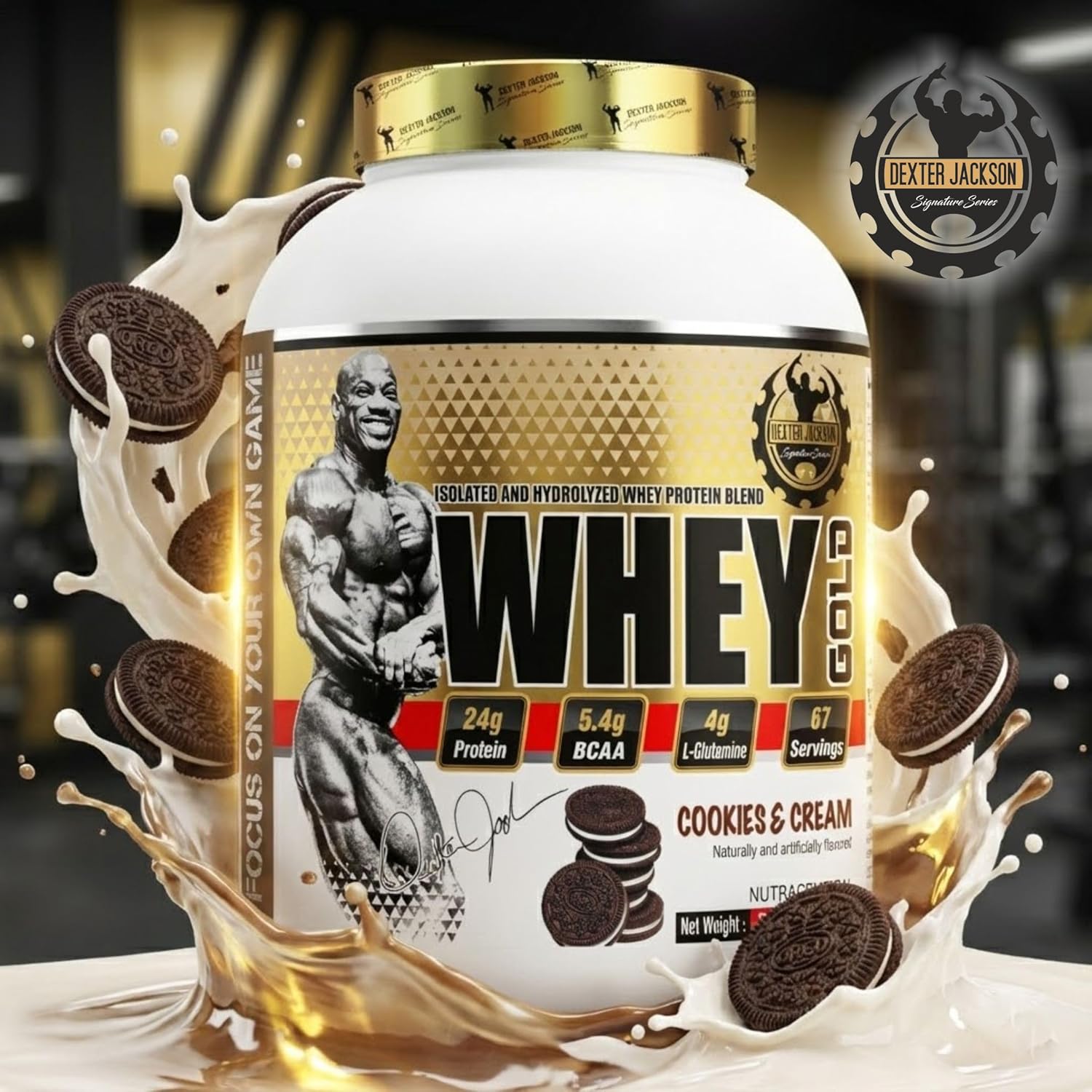 پودر پروتئین وی دکستر جکسون مدل Whey Gold، ۵ پوند و طعم شکلات