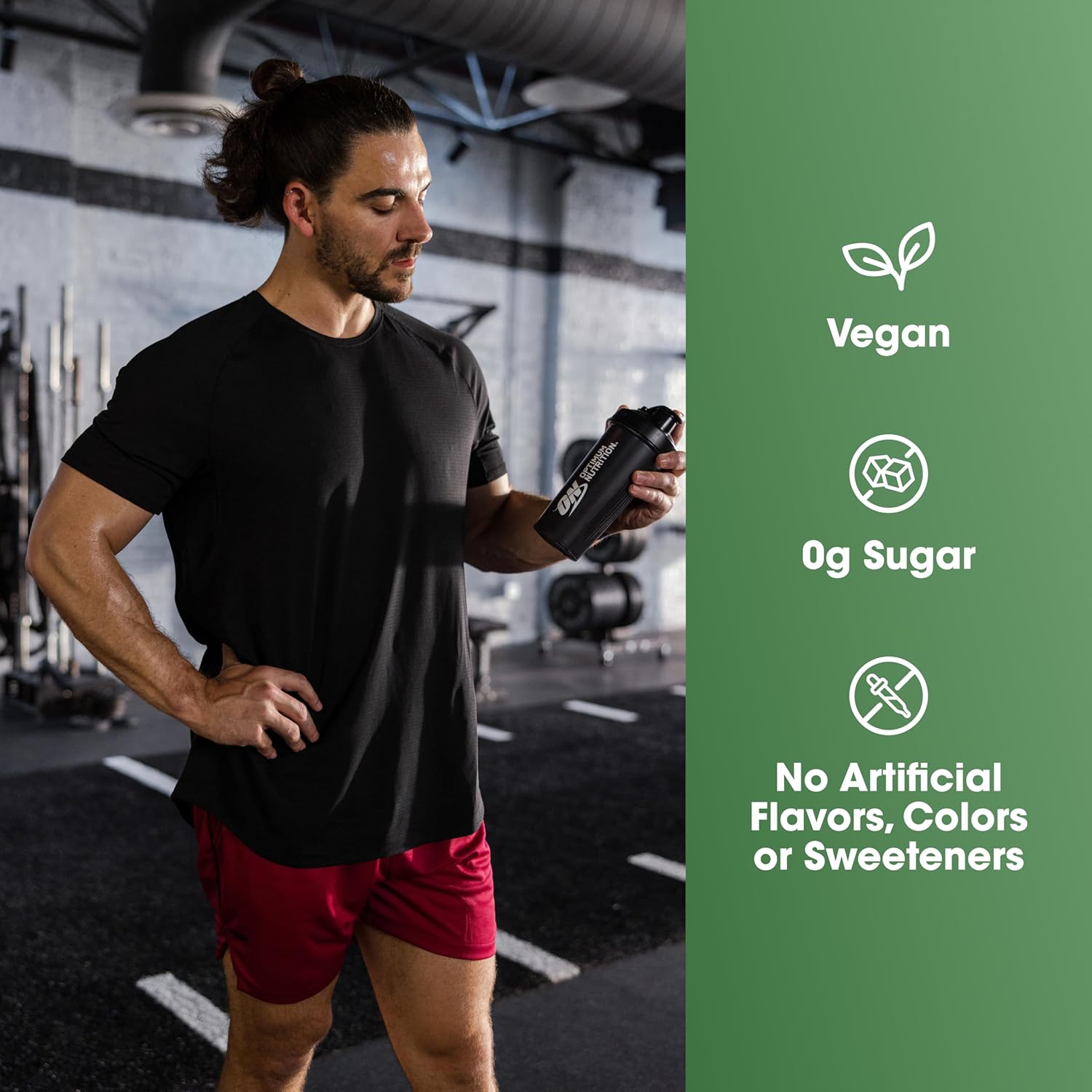 پودر پروتئین گیاهی اپتیموم نوتریشن مدل Gold Standard 100% Plant Based، ۲۴ گرم پروتئین در هر سروینگ، ۷۴۰ گرم، طعم وانیل خامه‌ای