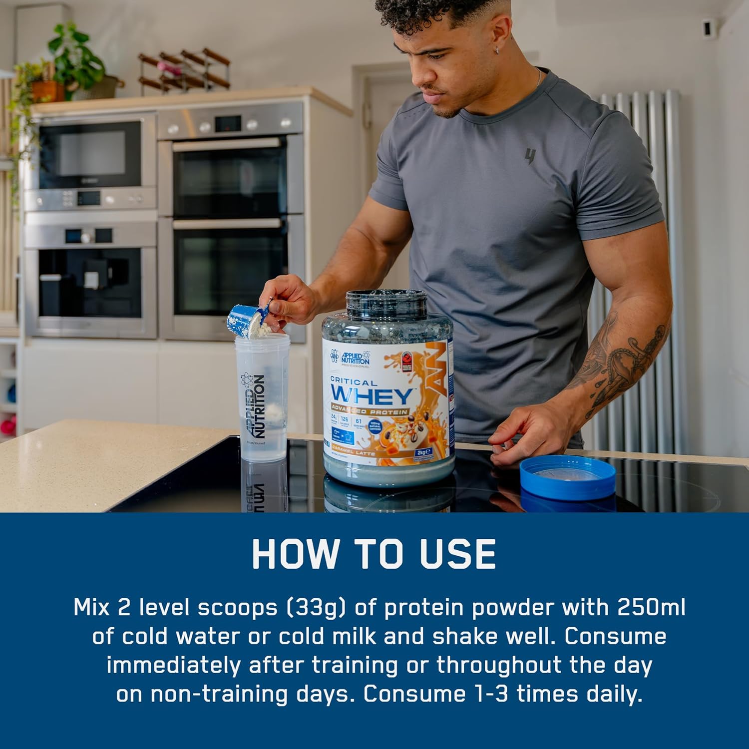 پودر پروتئین وی اپلاید نوتریشن مدل Critical Whey، ۲ کیلوگرم و طعم کارامل نمکی