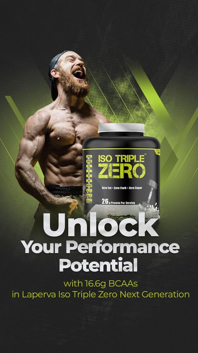 پودر پروتئین وی ایزوله لاپروا مدل Iso Triple Zero، ۱٫۸۱ کیلوگرم، طعم وانیلی، حاوی BCAA