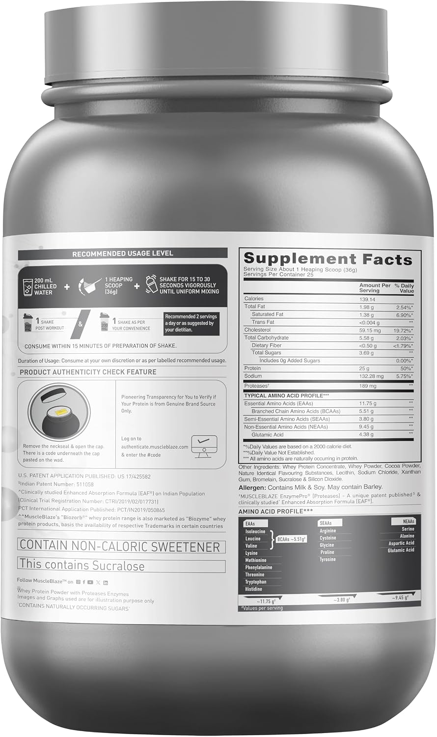 پودر پروتئین وی ماسل‌بلیز مدل Performance Whey، ۹۰۷ گرم، طعم شکلات غلیظ، حاوی BCAA