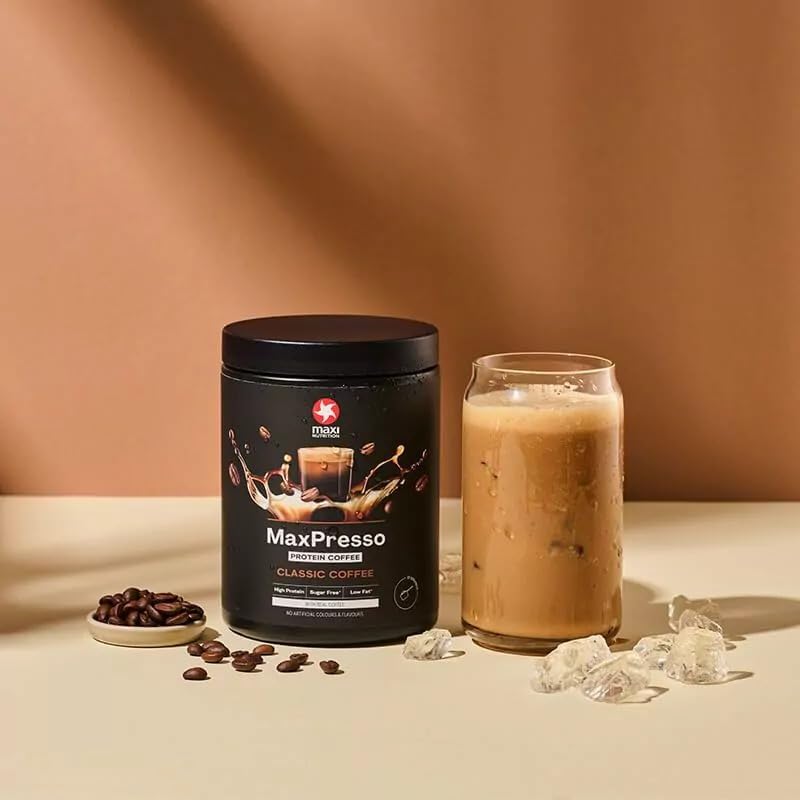 پودر پروتئین وی مکسی نوتریشن مدل MaxPresso، ۱۰ سروینگ، طعم قهوه