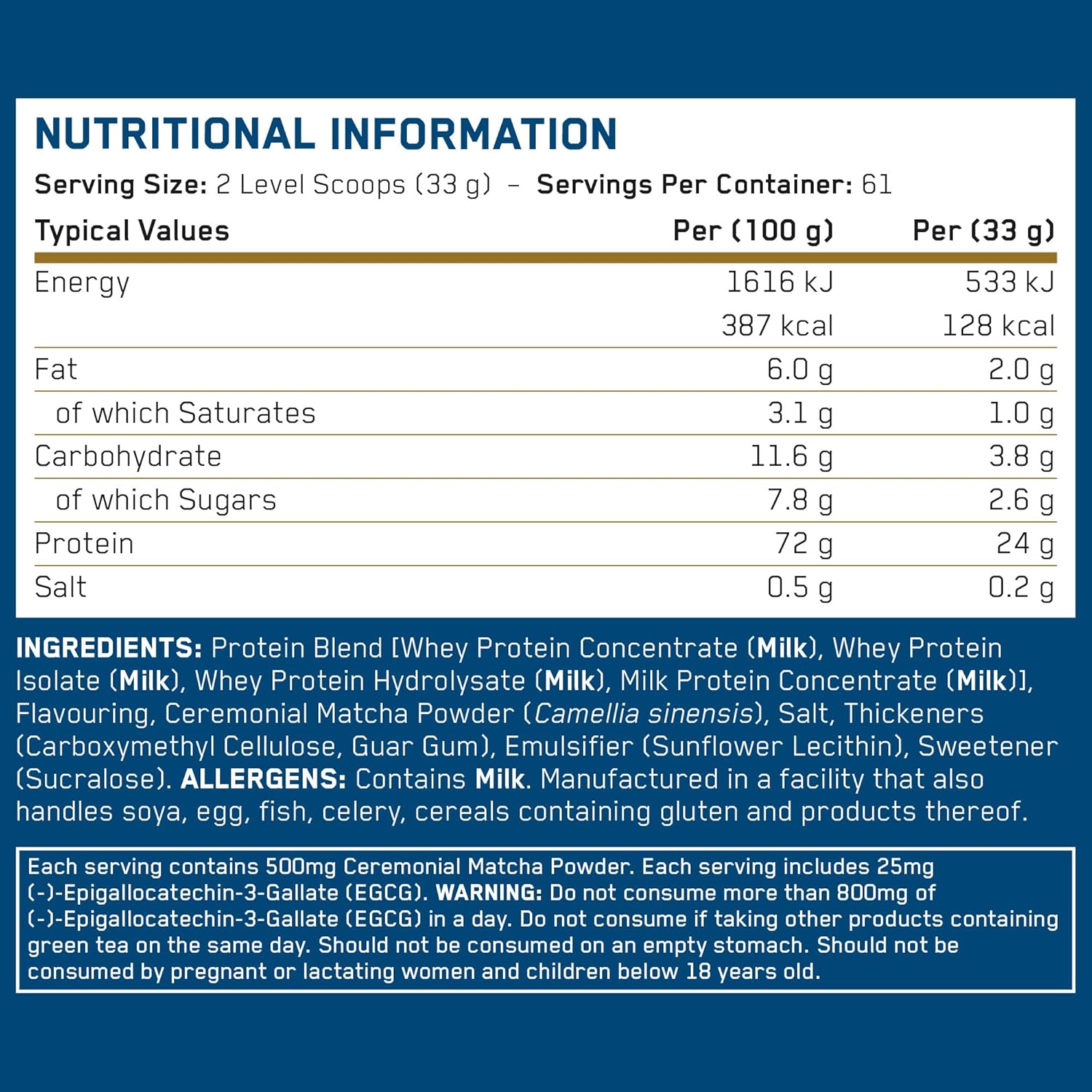 پودر پروتئین وی اپلاید نوتریشن مدل Critical Whey، ۲۴ گرم پروتئین در هر سروینگ، ۲ کیلوگرم، طعم وانیل ماچا