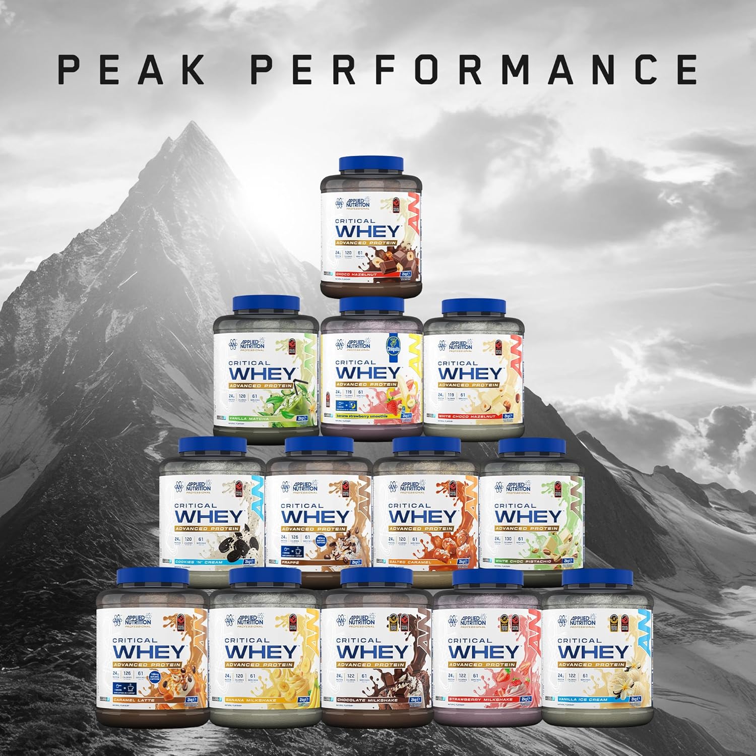 پودر پروتئین وی اپلاید نوتریشن مدل Critical Whey، ۲۴ گرم پروتئین در هر سروینگ، ۲ کیلوگرم، طعم توت‌فرنگی