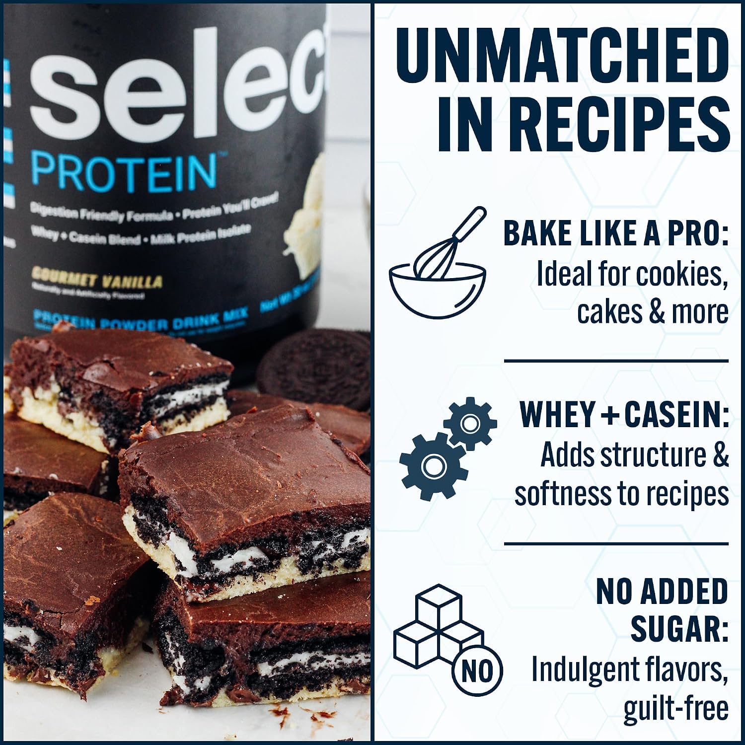 پودر پروتئین ترکیبی پی‌ساینس مدل Select Protein، ۲۴ گرم پروتئین، ۲۷ سروینگ و طعم وانیل گورمت