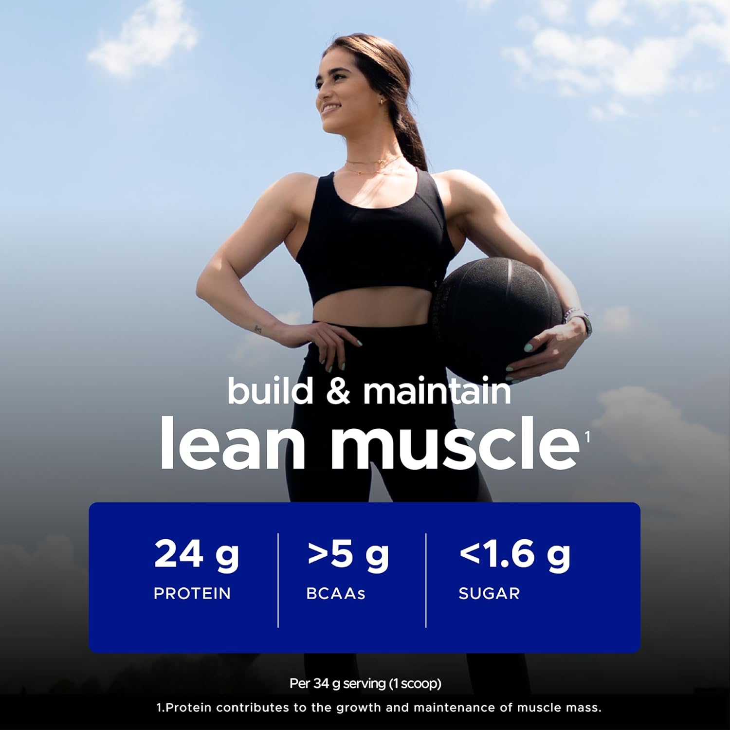 پودر پروتئین وی یو‌اس‌ان مدل Blue Lab Whey، ۲۴ گرم پروتئین و طعم شکلات