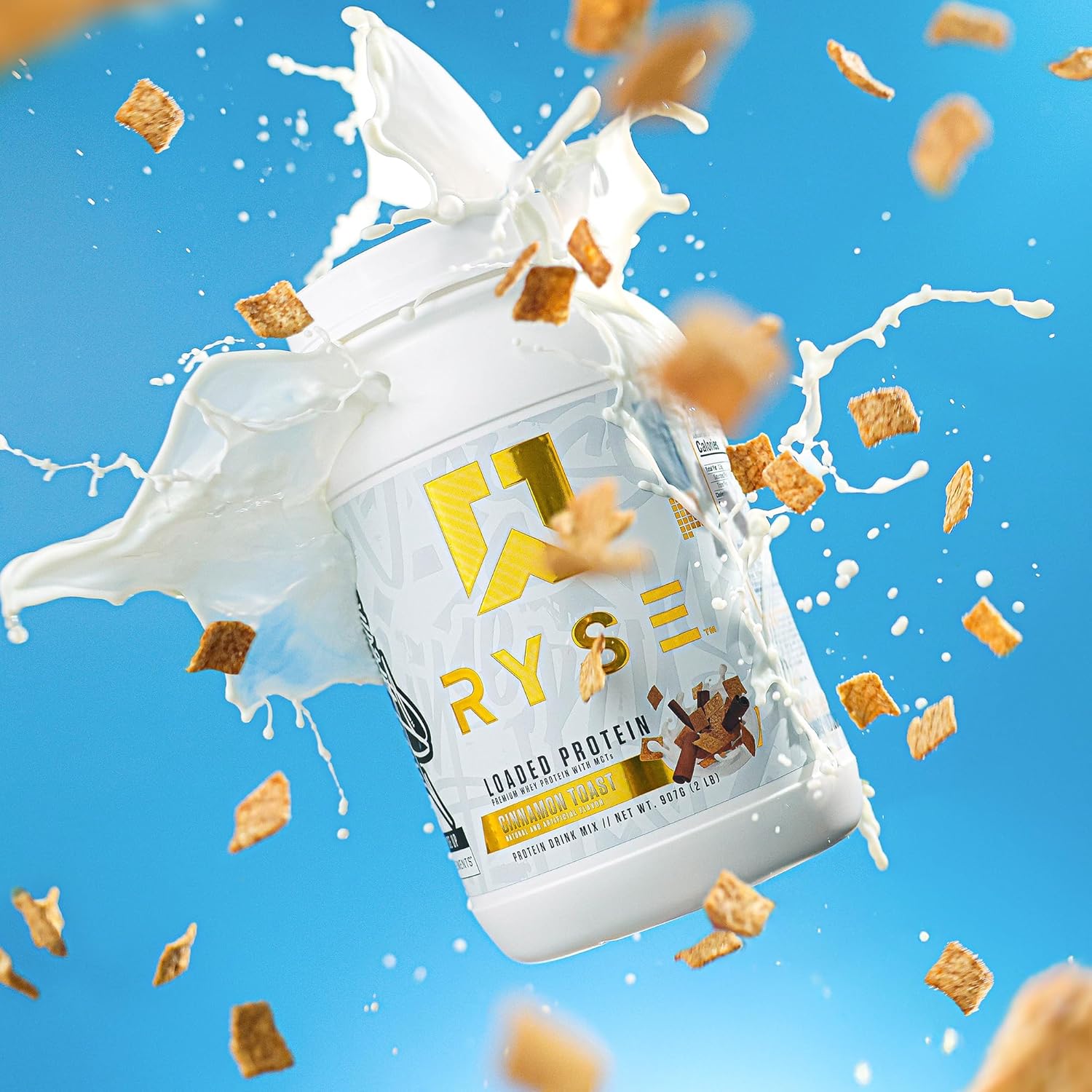 پودر پروتئین وی رایز ساپلیمنتس مدل Loaded Whey، طعم نان دارچینی