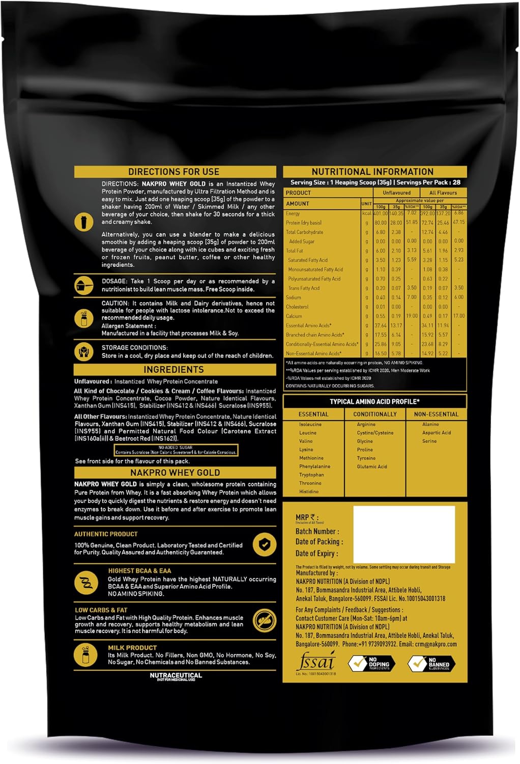 پودر پروتئین وی ناک‌پرو مدل Gold Whey، ۲۵.۵ گرم پروتئین، ۱ کیلوگرم و طعم قهوه