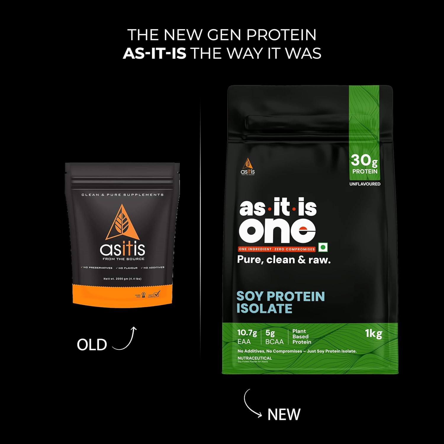پودر پروتئین گیاهی از ایت ایز نوتریشن مدل Soy Protein Isolate، ۲۷ گرم پروتئین و بدون طعم
